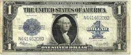 USA UNITED STATES $1 SILVER CERTIFICATE BLUE SEAL SERIES 1923 F+ P342 READ DESCRIPTION CAREFULLY !!! - Certificaten Van Zilver (1878-1923)