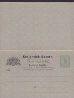 Bayern Postal Stationery Ganzsache Entier 3 Pf. M. Antwort Bezahlt 1883/84 Wappen 3 (2 Scans) - Postal  Stationery