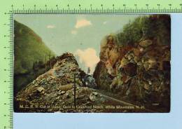 White Mountains N.H. USA (  M.C.R.R. Cut Gate To Crawford Notch Divided Unused) Post Card Postcard Carte Postale - White Mountains