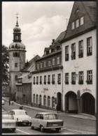 AK Wolkenstein: Markt, Ratskeller, St.-Bartholomäus-Kirche, Ung, 1975 - Wolkenstein