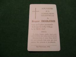 A-3-2-105 Souvenir Communion Roger Deglume St-Remy Gilly-Village 1945 - Kommunion Und Konfirmazion