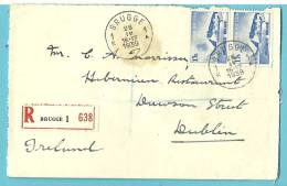 487 Op Brief Aangetekend Met Stempel BRUGGE 1K /▲ - Lettres & Documents