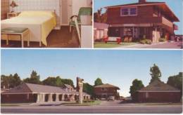 Eugene OR Oregon, City Center Lodge Motel, Autos, Room Interior View, C1950s Vintage Postcard - Eugene