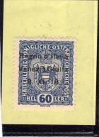 VENEZIA GIULIA 1918 SOPRASTAMPATO AUSTRIA OVERPRINTED HELLER 60 H MNH - Venezia Giuliana