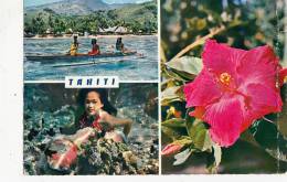 BR30130 Lagon Tahitien Et Fleur D Hibiscus  Tahiti     2 Scans - Tahiti