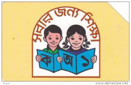 Bangladesh, BAN-05, 50 Units, Children Reading A Book (Large Magnetic Band), 2 Scans. - Bangladesh