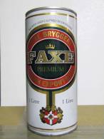 Alt121 Lattina Birra, Boite Biere, Can Beer, Lata Bebidas Cerveza, FAXE Premium, 1lt, 1996, Danish, Danese - Cannettes