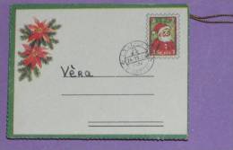 PERE NOEL - ANGE - JOYEUX NOEL - SAPINS - BICHES (3 Scans) ANNEES 1960 - ENVELOPPE 6 Cm X 4,5 Cm - Angeli