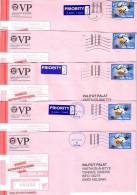 5 X GOOD FINLAND Postal Covers 2012 - Good Stamped: Ice Hockey Championship - Covers & Documents