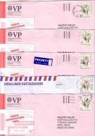 5 X GOOD FINLAND Postal Covers 2012 - Good Stamped: Peas / Flowers 2008 - Storia Postale