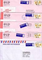 5 X GOOD FINLAND Postal Covers 2012 - Good Stamped: Flowers - Storia Postale