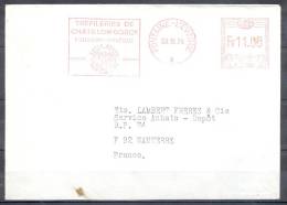 LETTRE Cachet  EMA  De  FONTAINE L EVEQUE   Le 30 10 1970    TREFILERIES DE  CHATILLON GORCY - 1960-1979