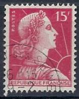 1955-59 FRANCIA USATO MARIANNA DI MULLER 15 F - FR610-2 - 1955-1961 Marianne De Muller