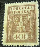 Poland 1920 Eagle 40f - Mint - Dienstzegels