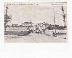 PORTUGAL - PONTE DE SOR [02] (ALENTEJO PORTALEGRE)  - ENTRADA DA VILA PELO LADO DA PONTE - COSTUMES PASTOR COM CABRAS - Portalegre