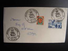 ALGERIE JOURNEE DU TIMBRE 1955 TAG DER BRIEFMARKE ALGER - Storia Postale