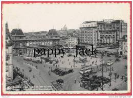 Belgium Gare Du Nord Photo1938 Place Rogier Tramway, Vintage Cars, Transport Square, Architecture, Animation - Vervoer (openbaar)