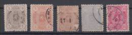 Finland Mi#12Bya,13Byb,15Bya,16Bya,17Byb Perforation 12 1/2 1875 USED - Usados