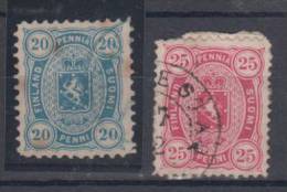 Finland 20 & 25 Penni Mi#16Aya,17Bya 1875 USED - Gebraucht