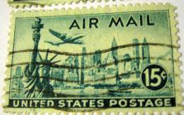 United States 1948 Airmail Plane And Statue Of Liberty 15c - Used - Used Stamps