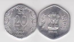 INDIA     20  PAISE   1.987  ALUMINIO  KM#44   SC/UNC    DL-10.244 - Indien