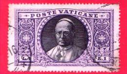 VATICANO - 1933 - Usato - Giardini E Medaglioni - 1 L. • Medaglione Di Pio XI - Used Stamps