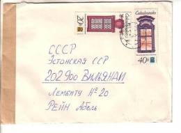 GOOD CZECHOSLOVAKIA Postal Cover To ESTONIA 1978 - Good Stamped: Windows - Storia Postale