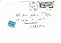 A   1686         LETTER  1941  TO BRUXELLES + CENSOR - 1c. 1918-1940 Covers