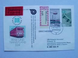 DDR Ganzsache 2970/1 Ganzsache Stationary Used Oo Echt Gelaufen Per Einschreiben REKO, Eisenbahnwesen - Sobres - Usados