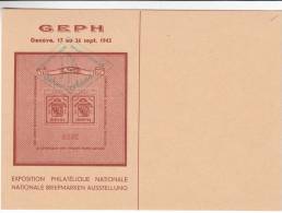 Suisse - Carte Postale De 1943 - Oblitération  - Club Philatélique - Lettres & Documents