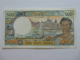 Rare Et Recherché Billet De 500 Francs  NOUVELLE CALEDONIE - NOUMEA - Institut D´émission D´Outre-mer. - Nouméa (Neukaledonien 1873-1985)