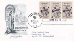 Commemorating The Flushing Remonstrance And Religious Freedom In America - First Day Of Issue - 27 Dec 1957 - 1951-1960