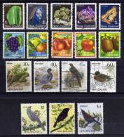 New Zealand - 1982/87 - Minerals, Fruits & Birds (Part Set) - Used - Gebraucht