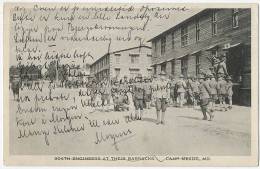 1928 304th Engineers At Their Barracks Camp Meade Maryland MILITARY CAMP Sent To Denmark - Sonstige & Ohne Zuordnung