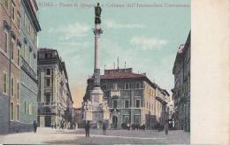 ROMA .- PIAZZA DI SPAGNA E COLONNA DELL'IMMACOLATA CONCEZIONE  BELLA FOTO D´EPOCA ORIGINALE 100% - Places