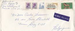 Canada N° 2x 628 + 631 + 652 + 718 Coin De Feuille Obl. Sur Lettre - Covers & Documents