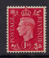 GB 1937 - 47 KGV1 1d SCARLET UNUSED NO GUM STAMP SG 463...( F577 ) - Unused Stamps