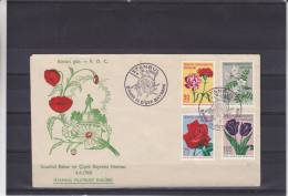 Fleurs - Roses - Tulipes - Turquie - Lettre De 1960 - Brieven En Documenten