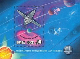 USSR Russia 1978 International Space Cooperation Exploration Intercosmos Program Sciences S/S Stamp MNH Mi 4734 BL129 - Collections