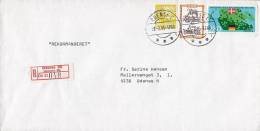 ## Denmark Registered Einschreiben Recommandée Label ODENSE C. 1985 Cover Brief - Cartas & Documentos