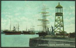 "Alexandra Docks, Newport (Mon)",   C1905.    (light-house, Ship) - Monmouthshire