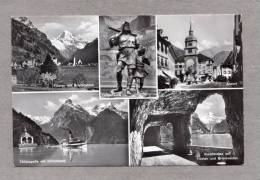 33760     Svizzera,   Fluelen Mit Bristenstock - Telldenkmal - Altdorf -Tellskapelle Mit Urirotstock- Axenstrasse , NV - Altdorf