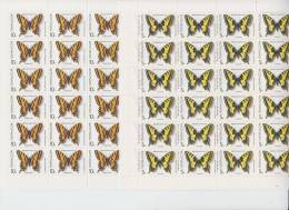 Russia 1987 Mi  	MiNr. 5679 - 5680  Bogen  Seltene Schmetterlinge - Feuilles Complètes