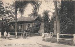 -95- DEUIL  Entrée Du Château De La Chevrette, Enfants Et Vélo TTBE Neuve - Deuil La Barre