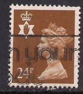 NORTHERN IRELAND GB 1991 24p CHESTNUT USED STAMP SG N158. ( F736 ) - Irlanda Del Nord