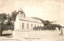 Aubigny En Artois L'église (laby Leroux) Plis A Droite Voir Scan!!!! - Aubigny En Artois