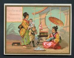 London, Biscuits PeakFrean & Co.  Chromo Calendrier 1883, Thème Japon, Cérémonie Du Thé - Andere & Zonder Classificatie