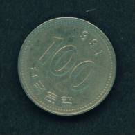 SOUTH KOREA  -  1991  100 Won  Circulated As Scan - Korea, South