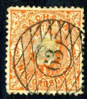 GS-355)  SAXONY  1863  Mi.# 15b / Sc.#16a Used Faulty - Saxony