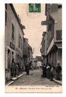 Noyers Sur Serein Vue Animée Angle Rue De La Petite Etape Aux Vins Place Du Grenier A Sel Maison Roblot Ecrite En 1909 - Noyers Sur Serein